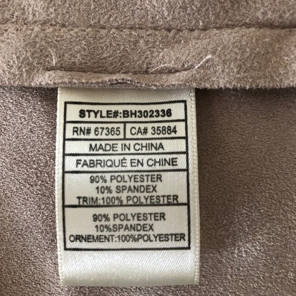 BB Dakota soft suede-like tan waterfall jacket size XS - Picture 7 of 8